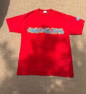 Vintage Sideout Floral Flame Graphic Short Sleeve T-Shirt